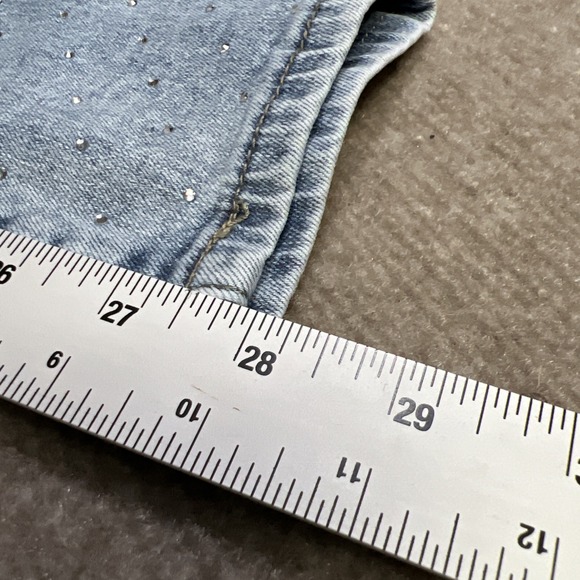 Rebecca Minkoff Crystal Embelished Denim‎ Jeans Sparkle 16W Glam Preppy - Picture 6 of 7